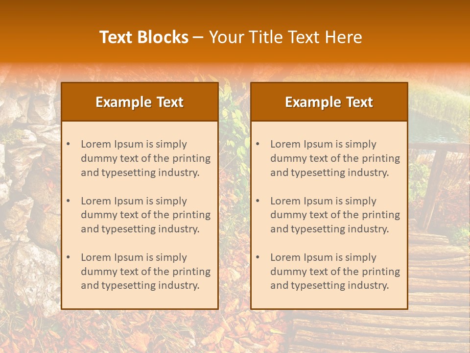 Wooden Path PowerPoint Template