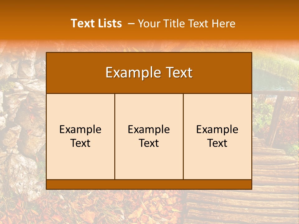 Wooden Path PowerPoint Template