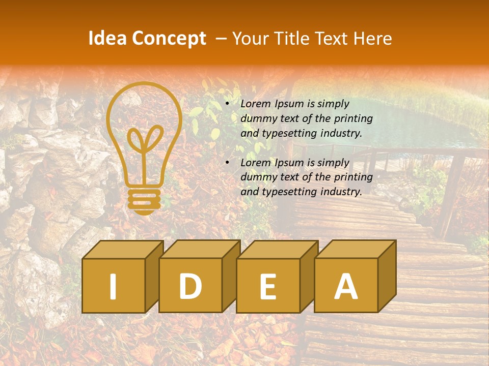 Wooden Path PowerPoint Template