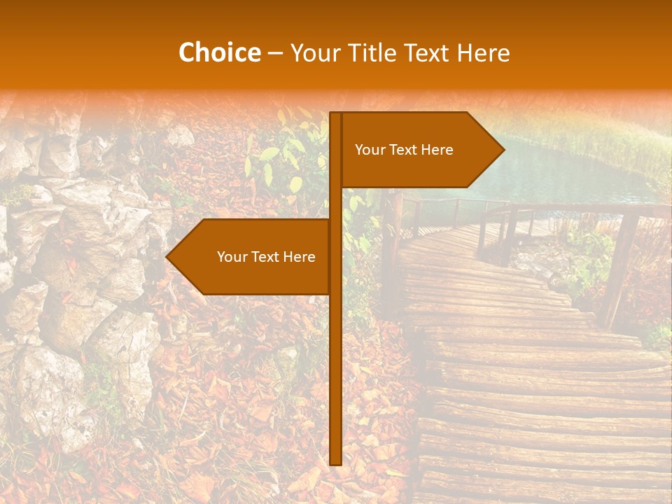 Wooden Path PowerPoint Template