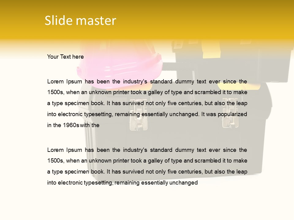 White Toolbox Tool PowerPoint Template