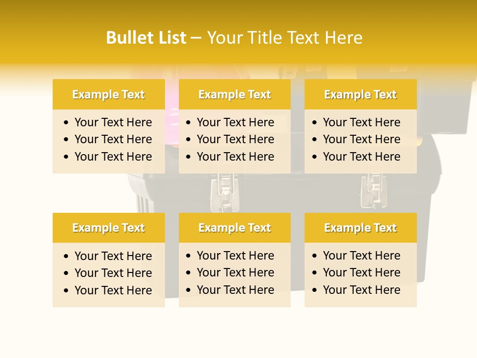White Toolbox Tool PowerPoint Template