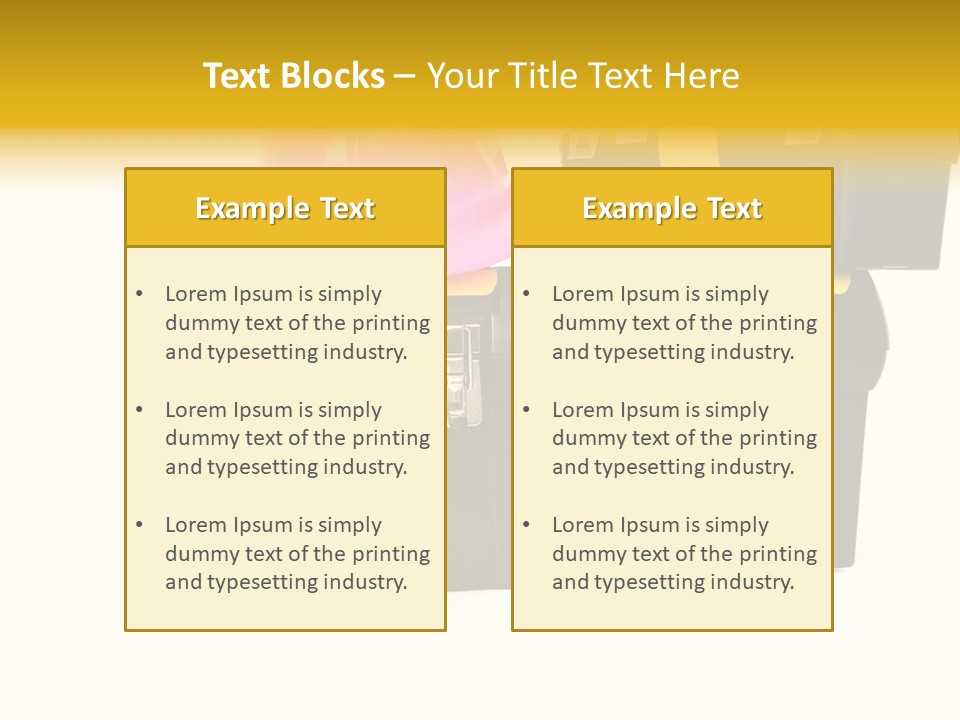 White Toolbox Tool PowerPoint Template