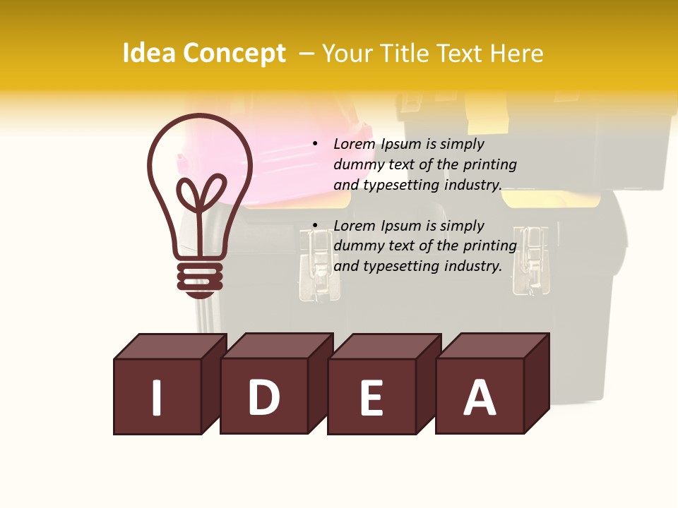 White Toolbox Tool PowerPoint Template