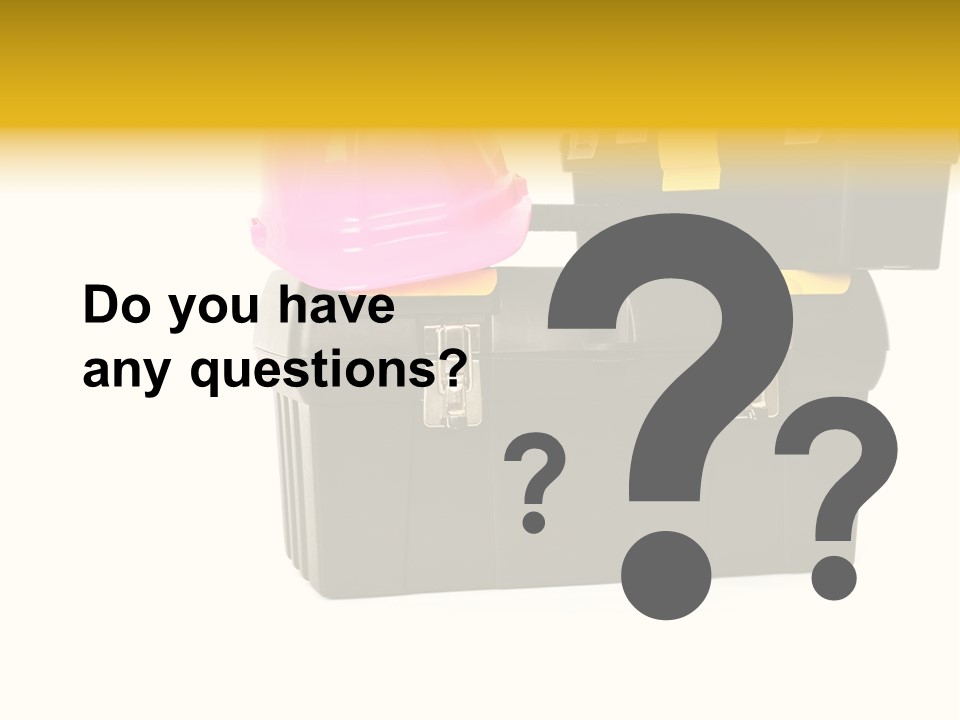 White Toolbox Tool PowerPoint Template