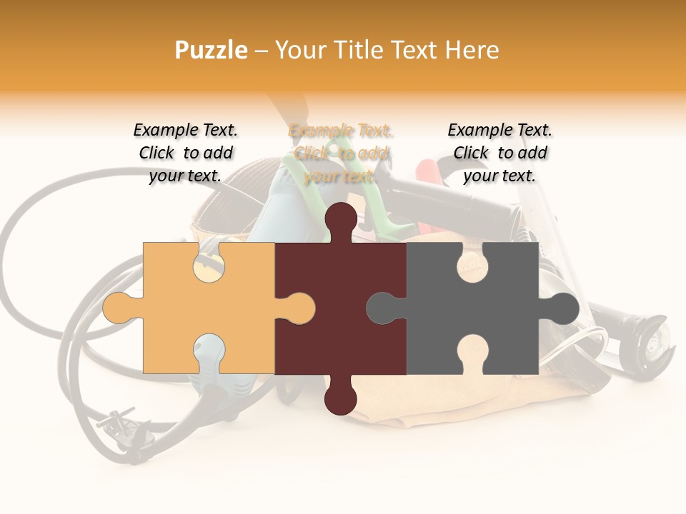 Yellow White Hammer PowerPoint Template