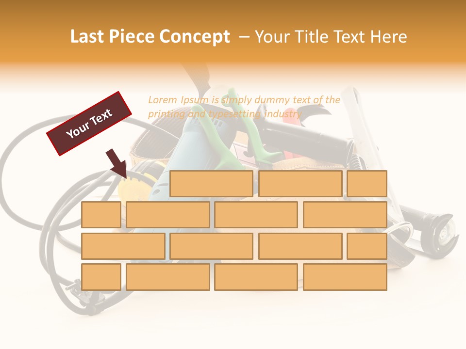 Yellow White Hammer PowerPoint Template