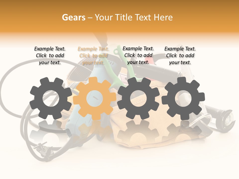 Yellow White Hammer PowerPoint Template