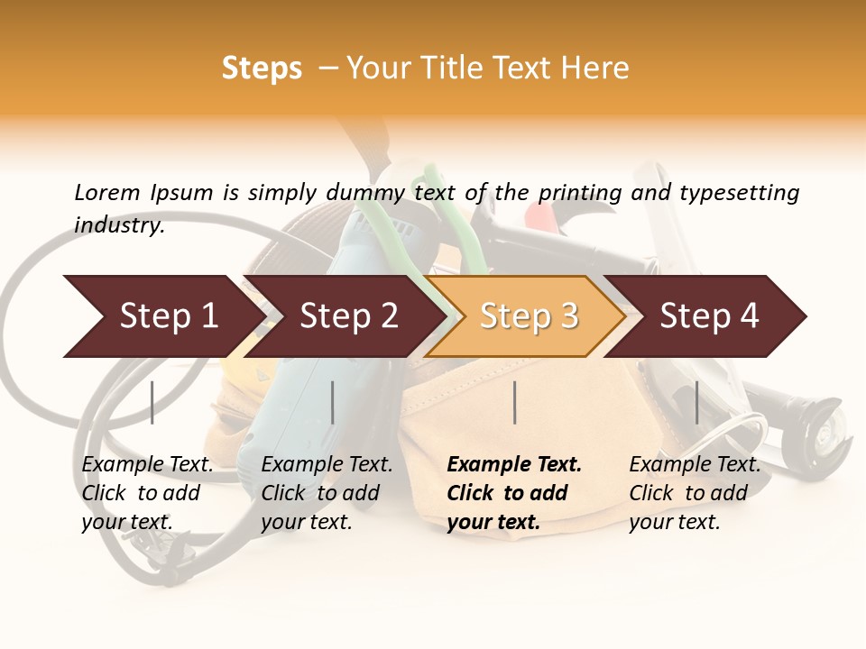 Yellow White Hammer PowerPoint Template