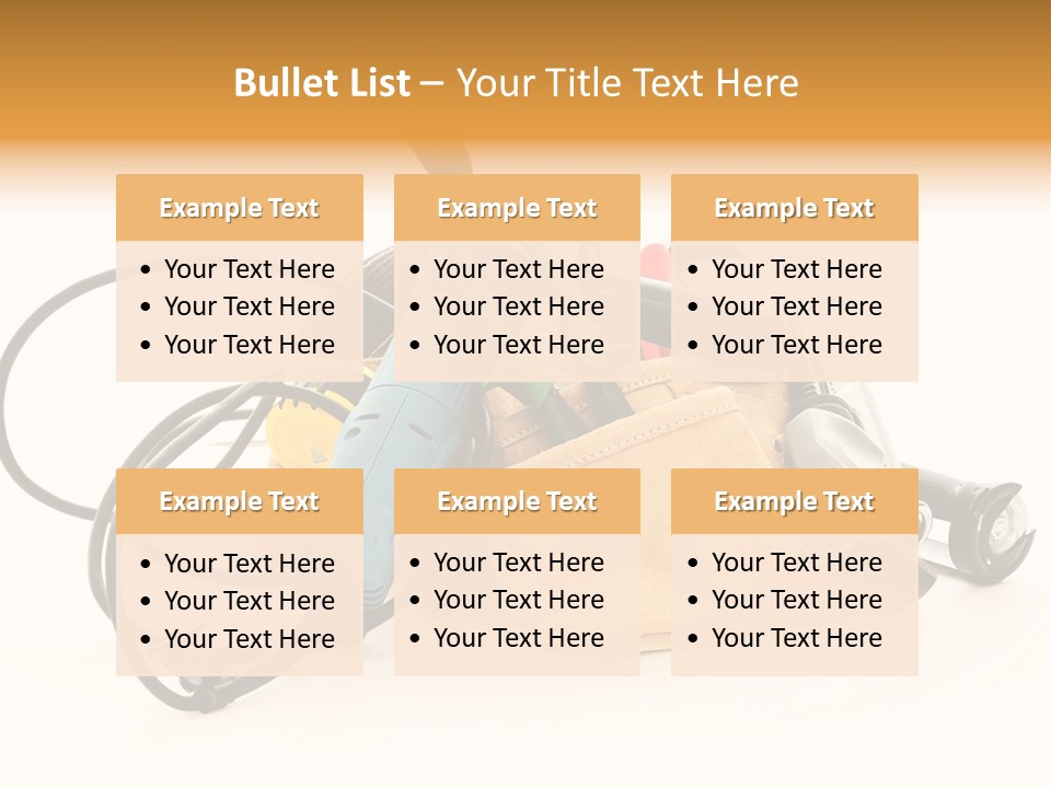 Yellow White Hammer PowerPoint Template