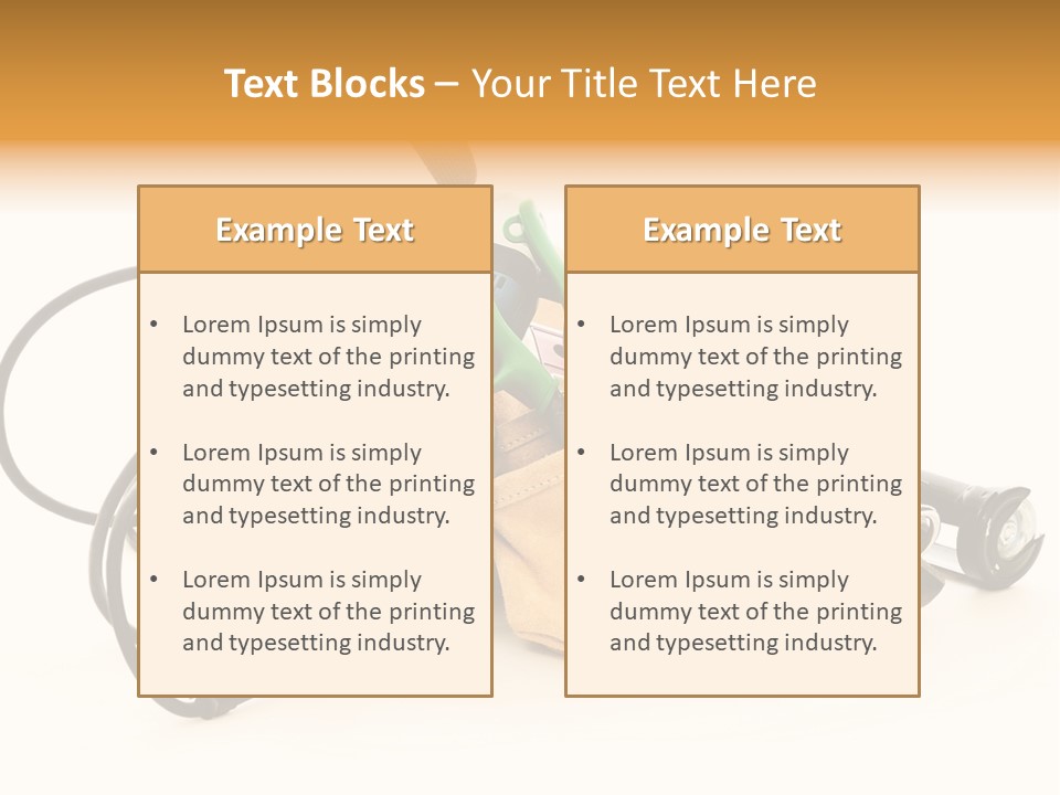 Yellow White Hammer PowerPoint Template