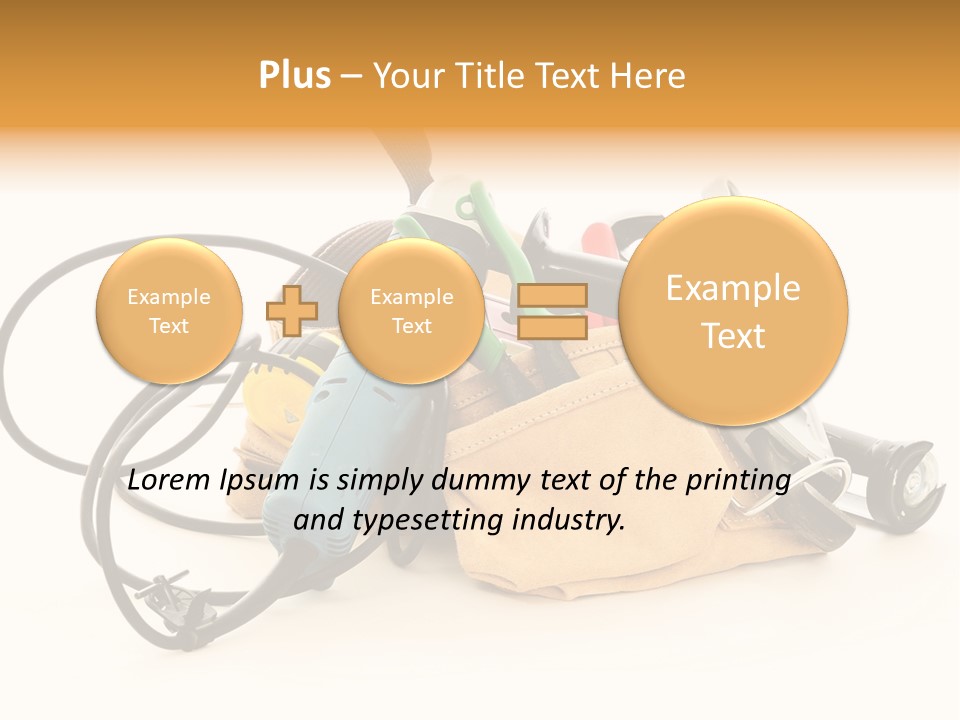 Yellow White Hammer PowerPoint Template