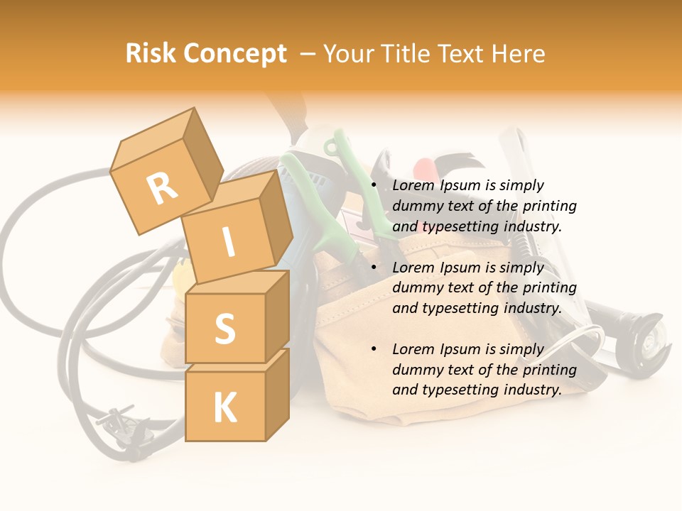 Yellow White Hammer PowerPoint Template