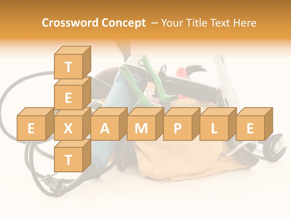 Yellow White Hammer PowerPoint Template