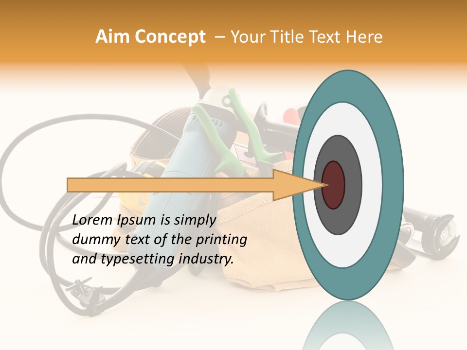 Yellow White Hammer PowerPoint Template