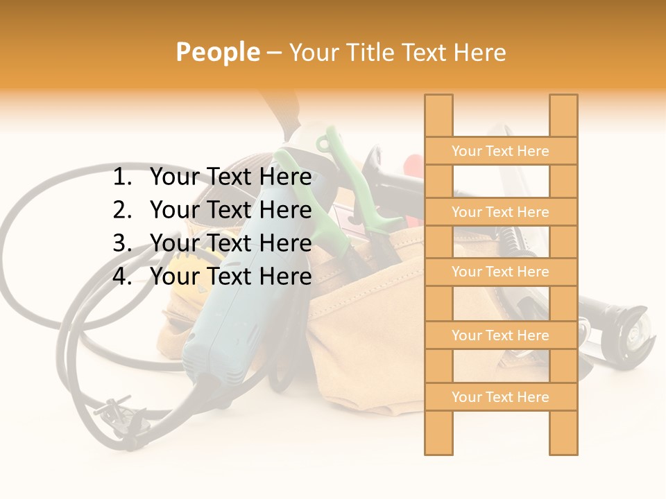 Yellow White Hammer PowerPoint Template