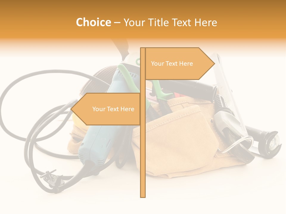 Yellow White Hammer PowerPoint Template