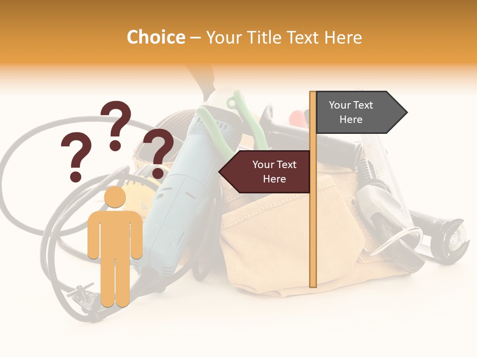 Yellow White Hammer PowerPoint Template