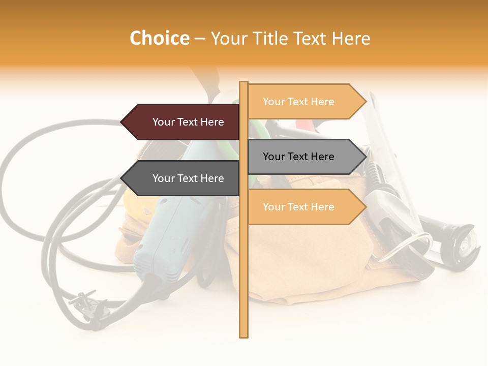 Yellow White Hammer PowerPoint Template