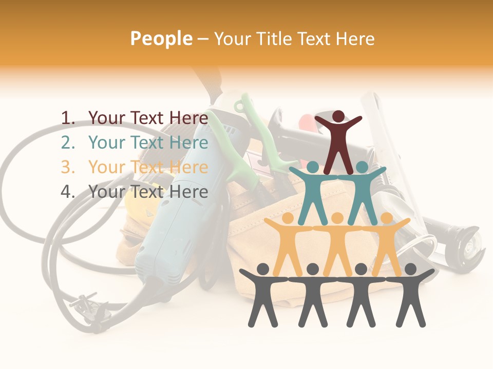 Yellow White Hammer PowerPoint Template