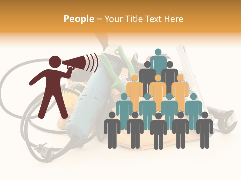 Yellow White Hammer PowerPoint Template