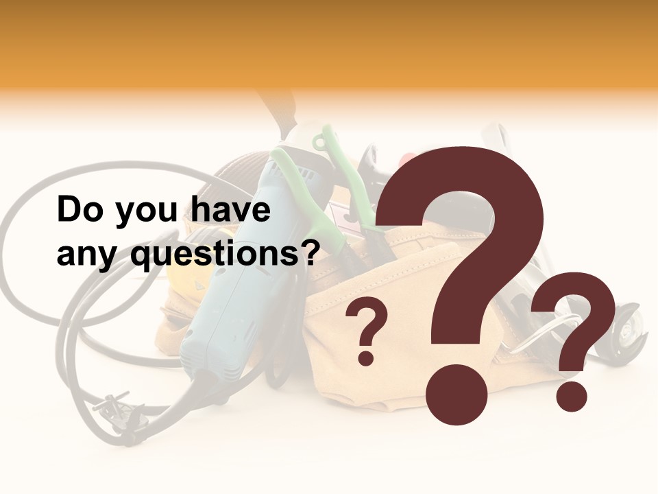 Yellow White Hammer PowerPoint Template