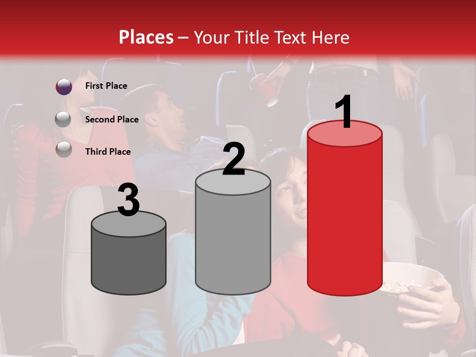 Jovenes En El Cine PowerPoint Template