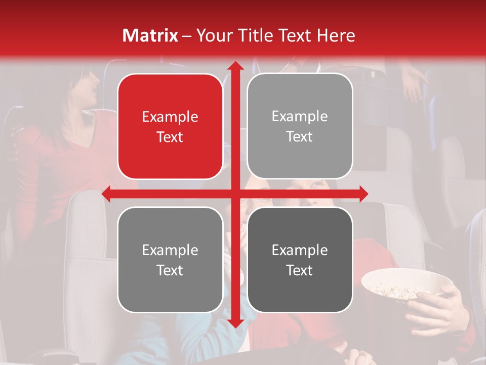 Jovenes En El Cine PowerPoint Template