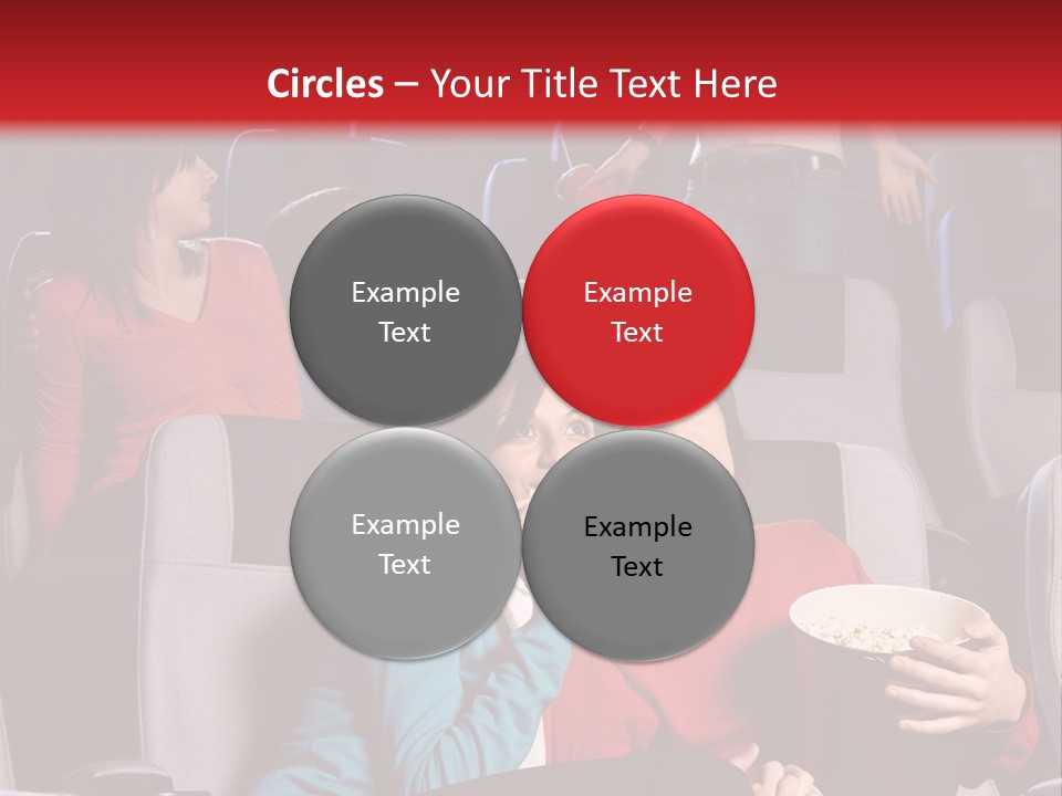 Jovenes En El Cine PowerPoint Template
