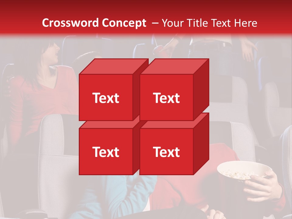 Jovenes En El Cine PowerPoint Template