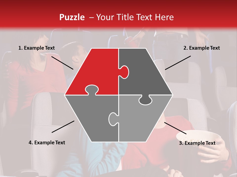 Jovenes En El Cine PowerPoint Template