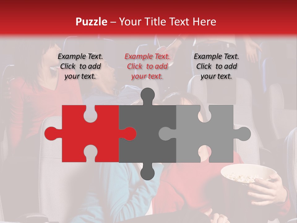 Jovenes En El Cine PowerPoint Template