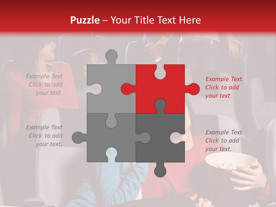 Jovenes En El Cine PowerPoint Template