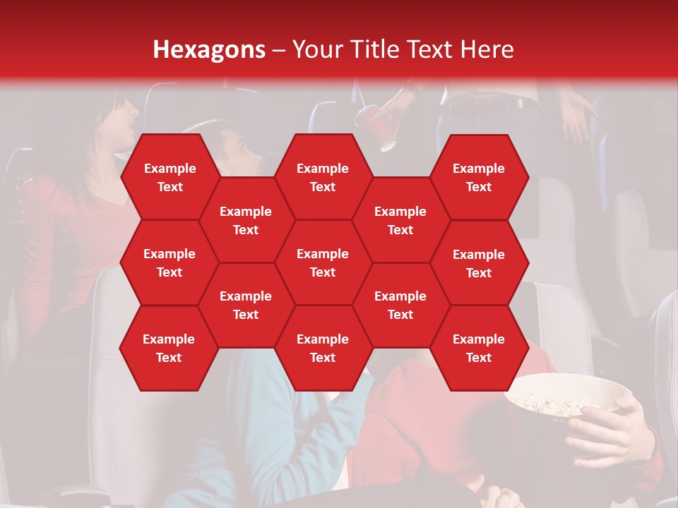 Jovenes En El Cine PowerPoint Template