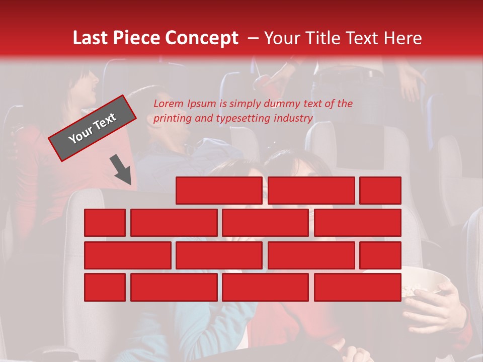 Jovenes En El Cine PowerPoint Template