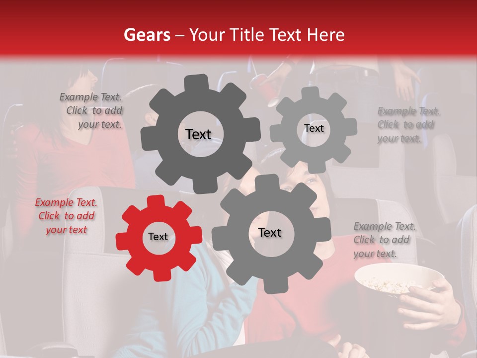 Jovenes En El Cine PowerPoint Template