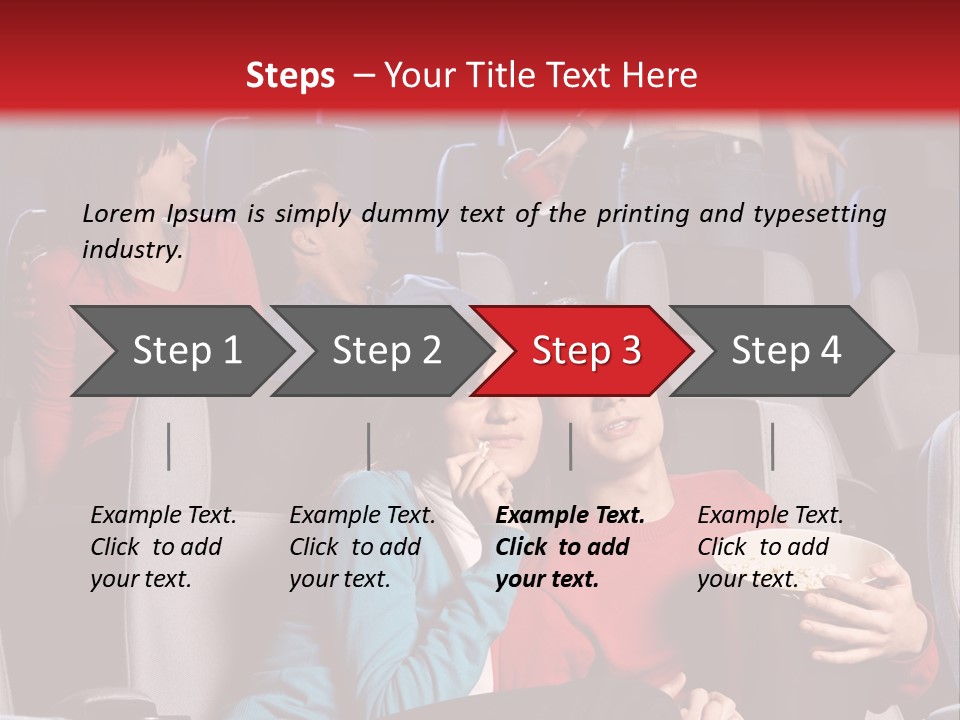 Jovenes En El Cine PowerPoint Template