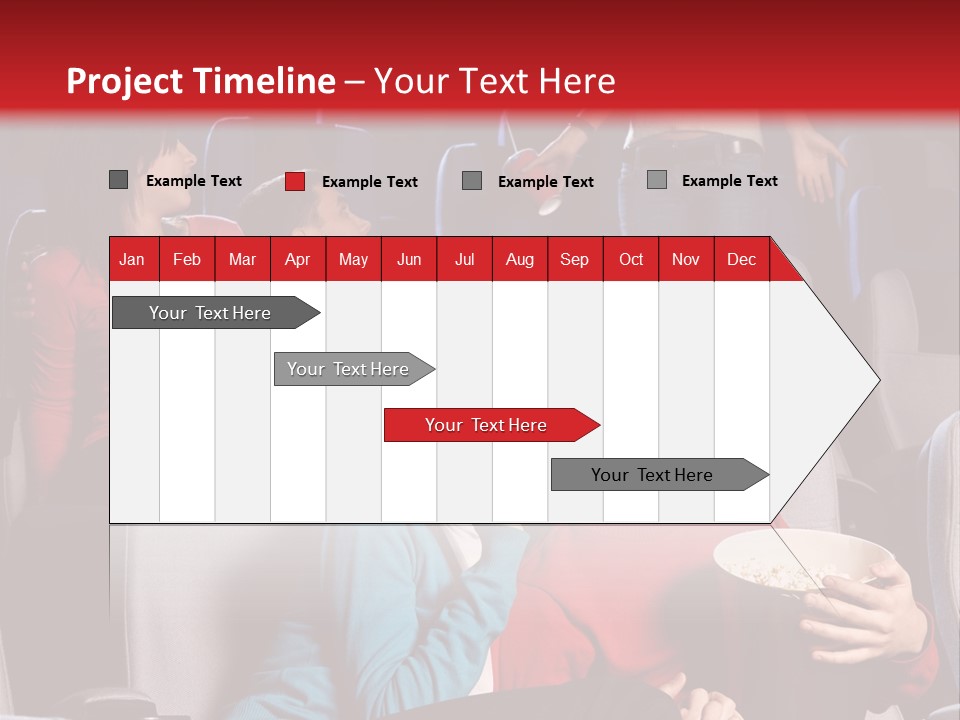 Jovenes En El Cine PowerPoint Template