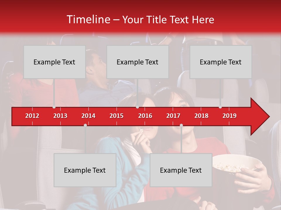 Jovenes En El Cine PowerPoint Template