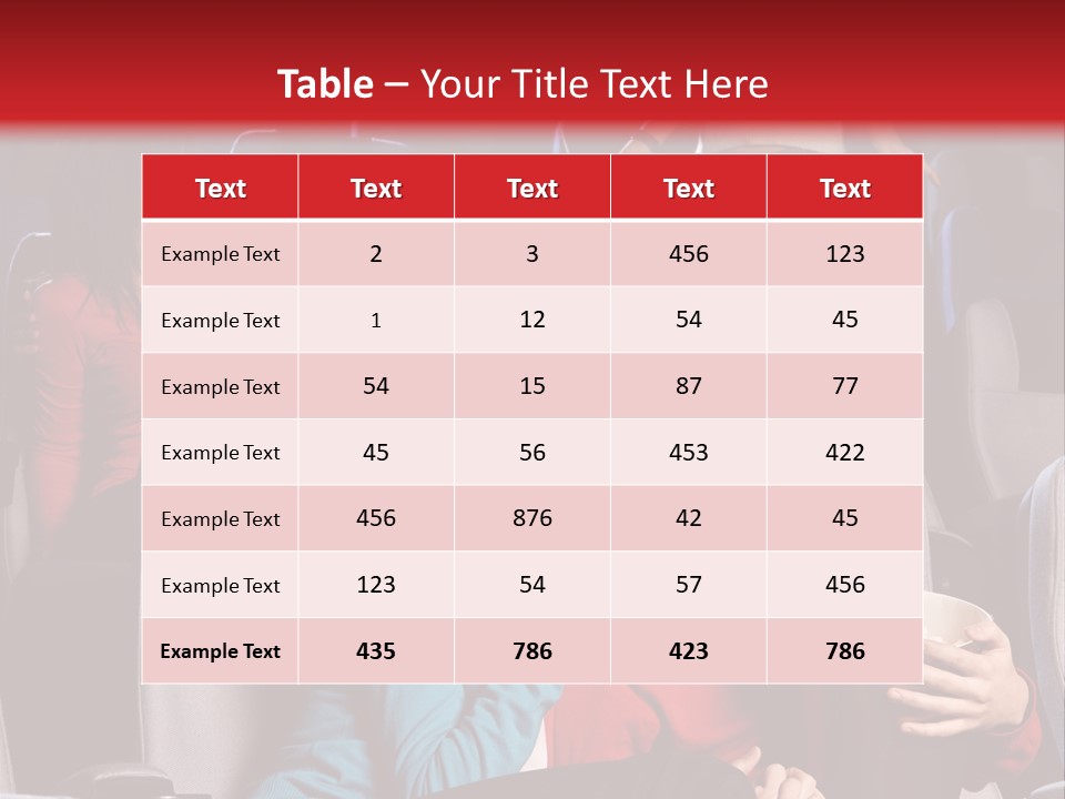 Jovenes En El Cine PowerPoint Template