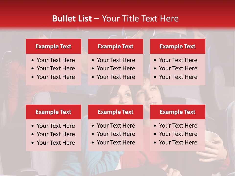 Jovenes En El Cine PowerPoint Template