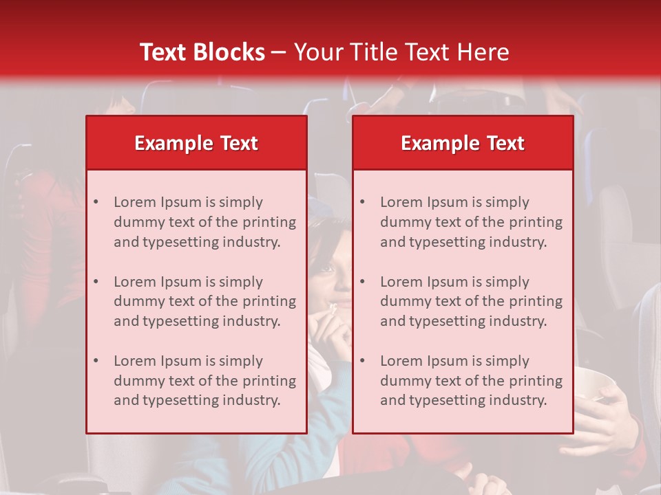 Jovenes En El Cine PowerPoint Template
