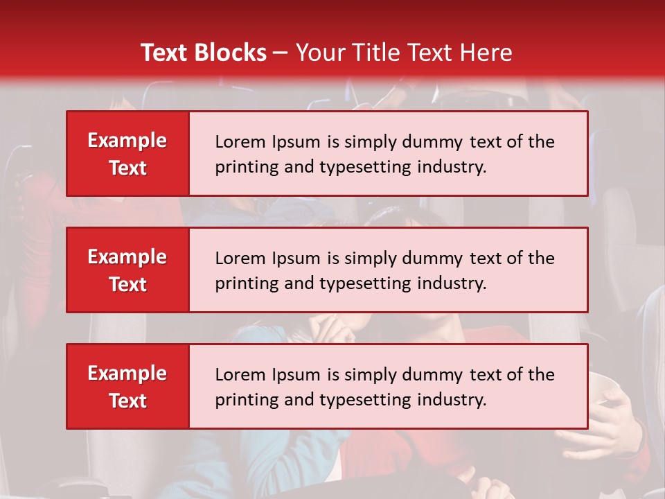 Jovenes En El Cine PowerPoint Template
