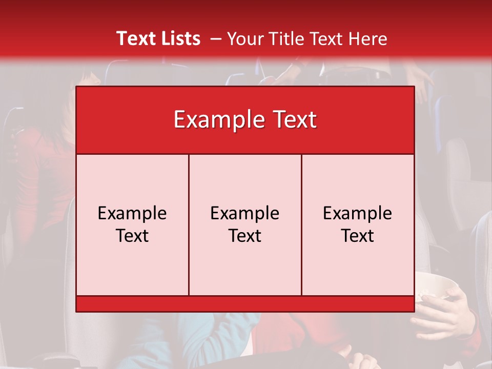 Jovenes En El Cine PowerPoint Template