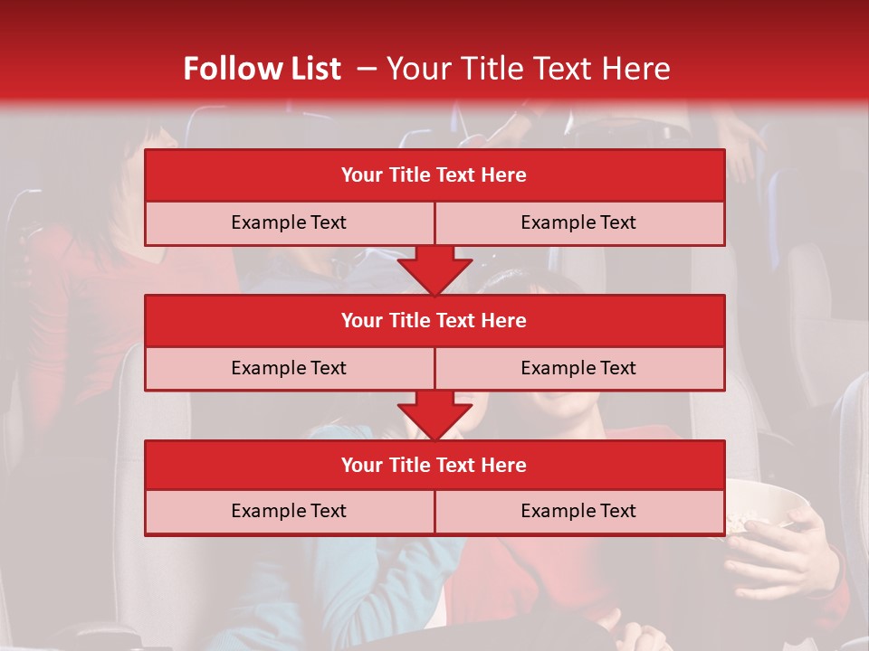 Jovenes En El Cine PowerPoint Template
