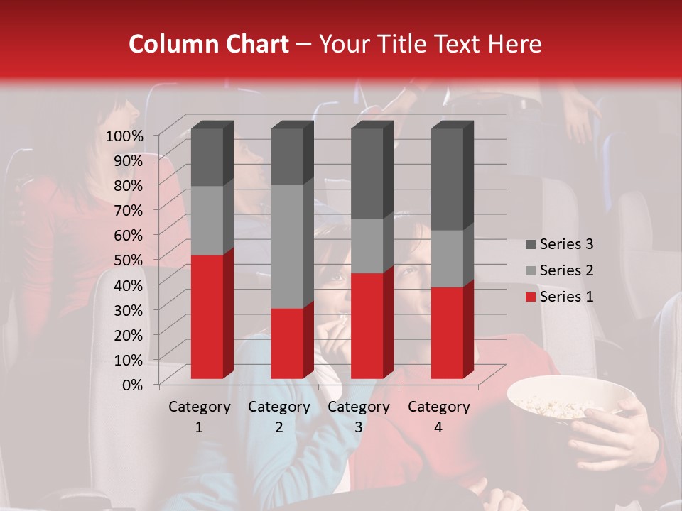 Jovenes En El Cine PowerPoint Template
