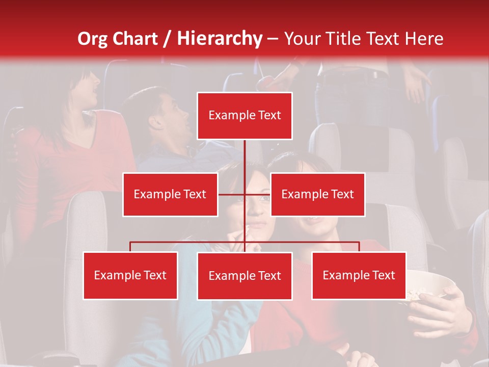 Jovenes En El Cine PowerPoint Template