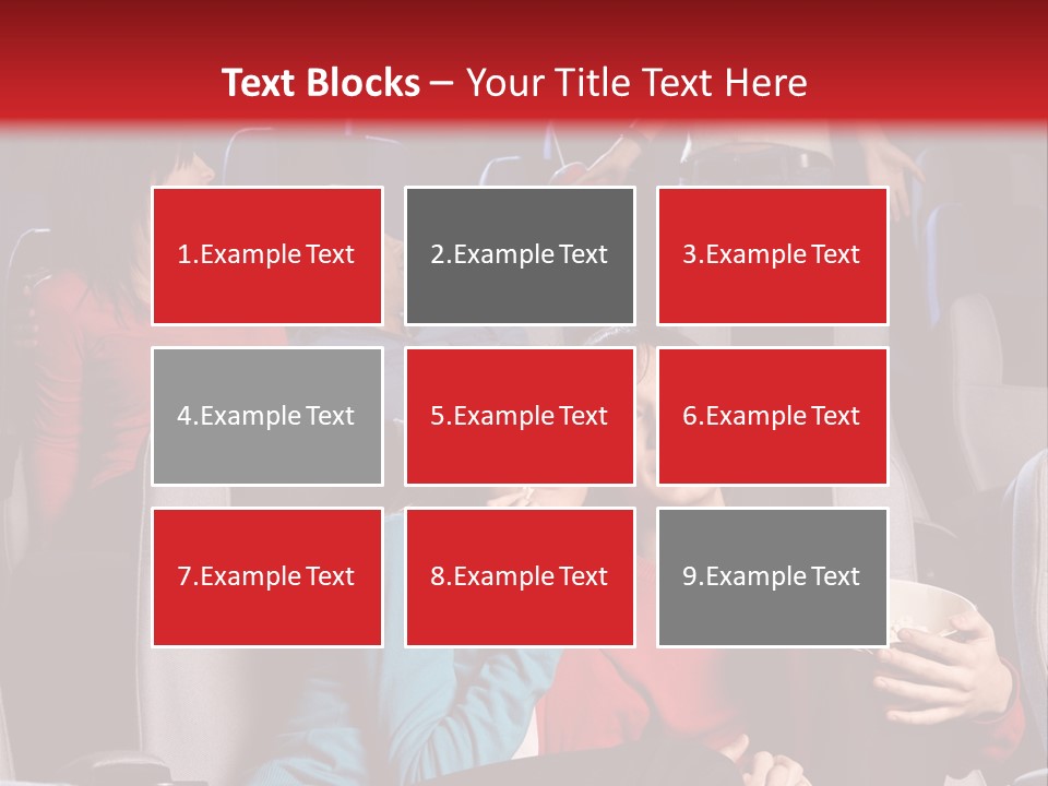 Jovenes En El Cine PowerPoint Template