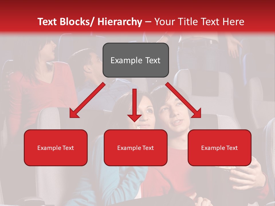 Jovenes En El Cine PowerPoint Template