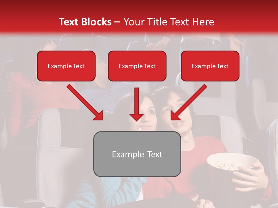 Jovenes En El Cine PowerPoint Template